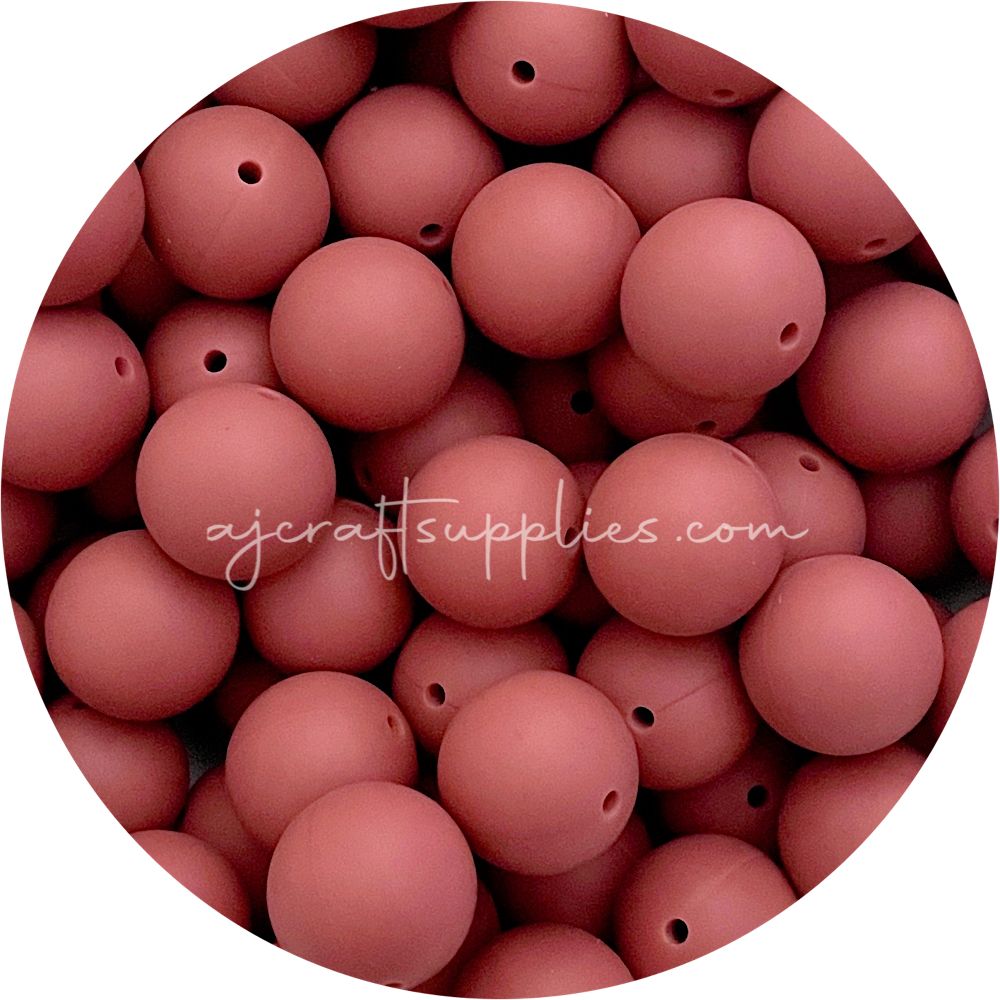 Brandy Rose - 19mm round - 5 Beads