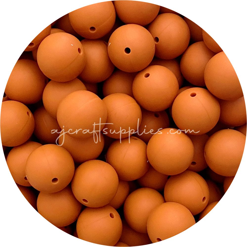 Terracotta - 19mm round - 5 Beads