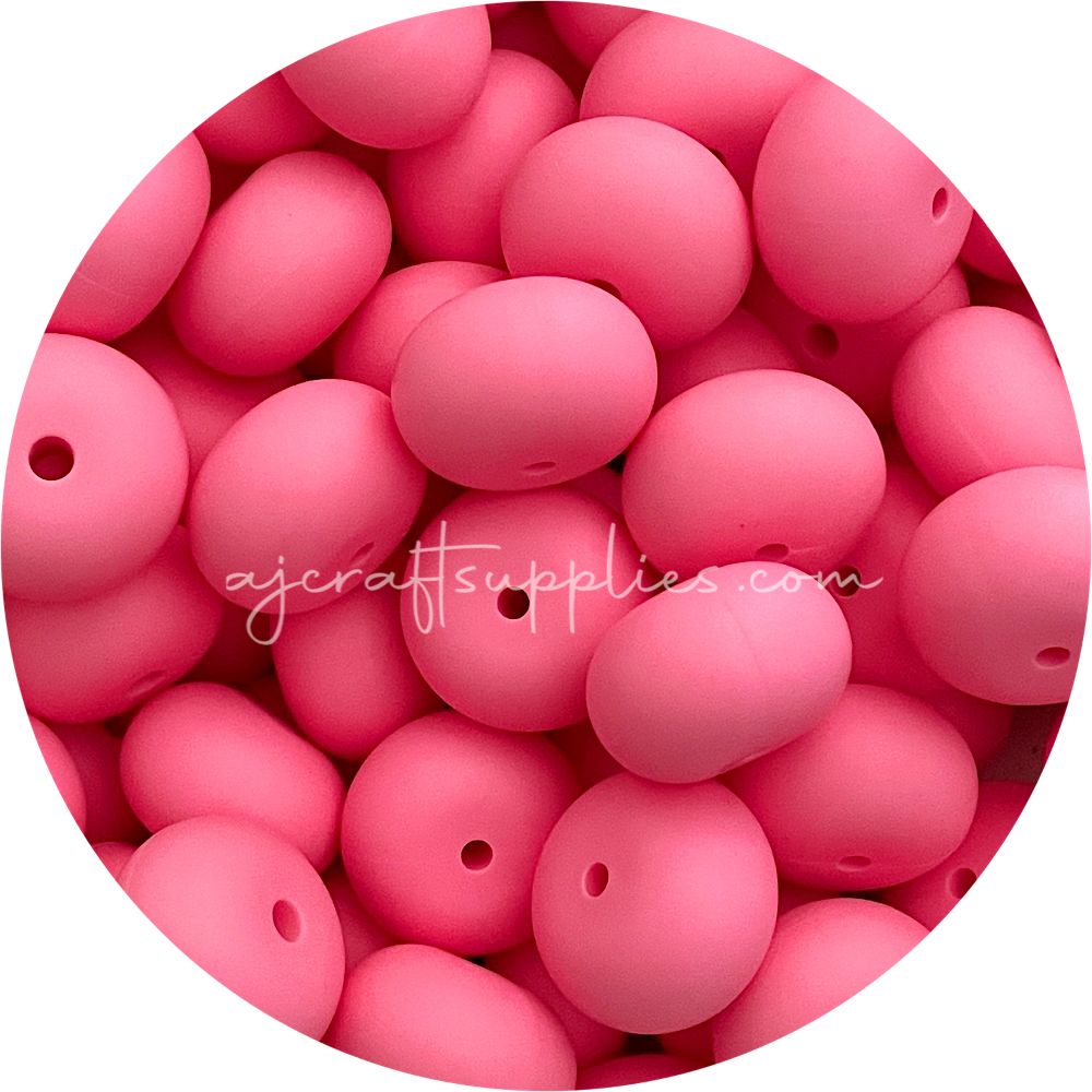 Sakura Pink - 22mm Abacus Silicone Beads - 5 Beads
