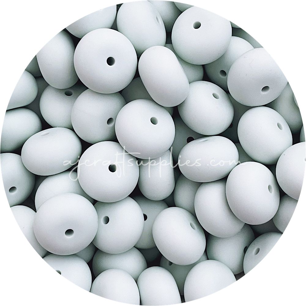Seabreeze - 22mm Abacus Silicone Beads - 5 Beads