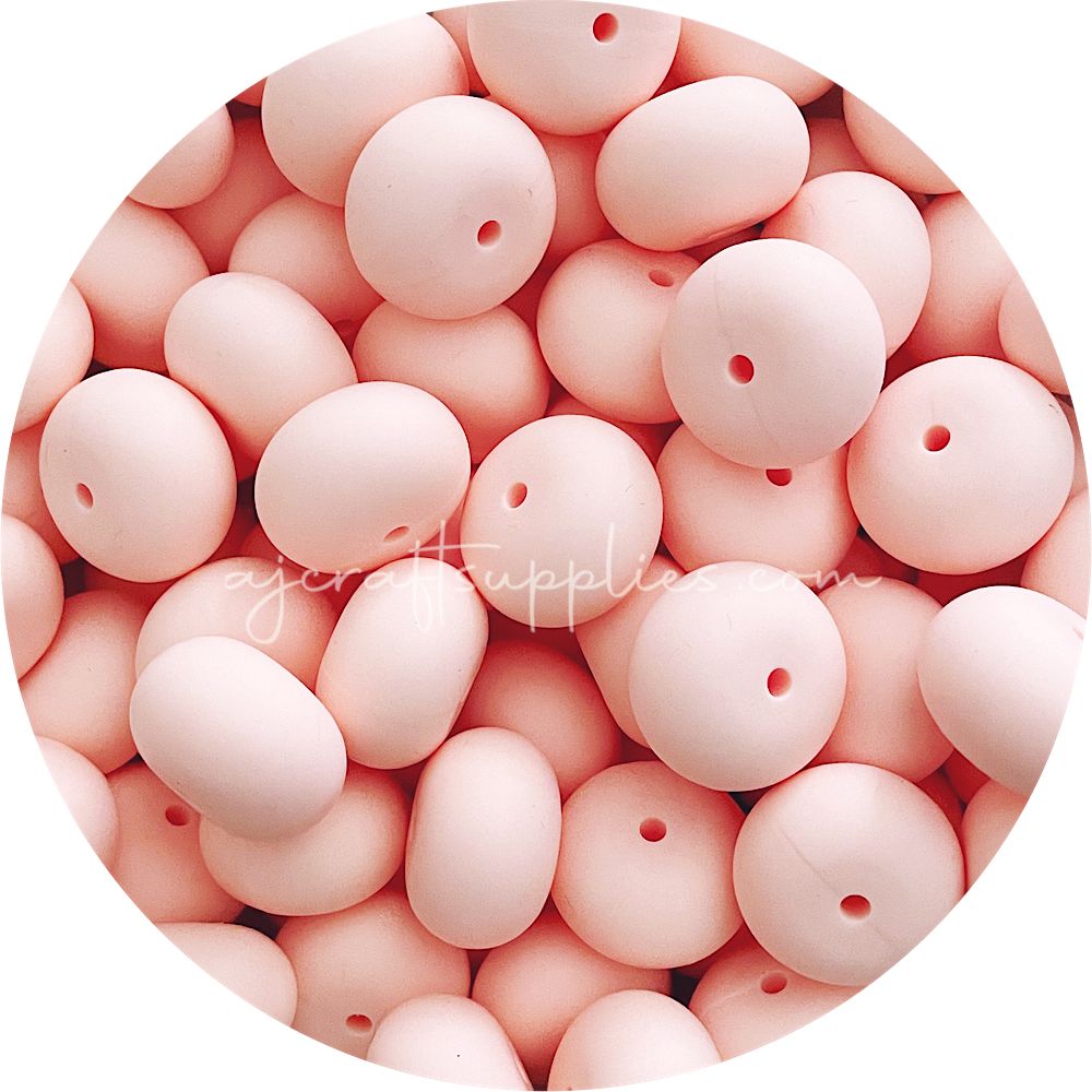 Apricot 2.0 - 22mm Abacus Silicone Beads - 5 Beads