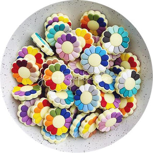 *CLEARANCE* Large Flower Silicone Beads - 2 Beads