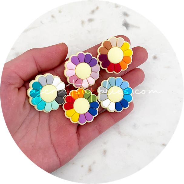 *CLEARANCE* Large Flower Silicone Beads - 2 Beads