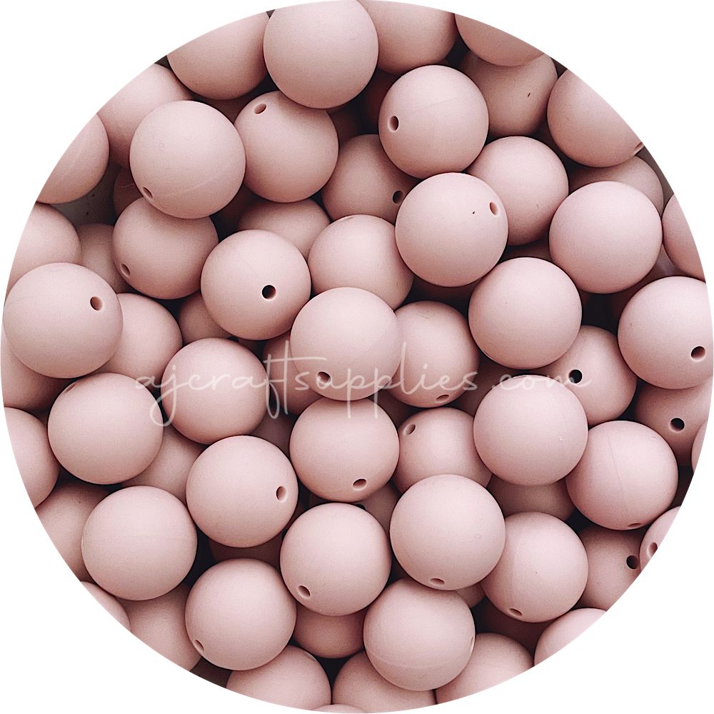 Nude - 19mm round - 5 Beads