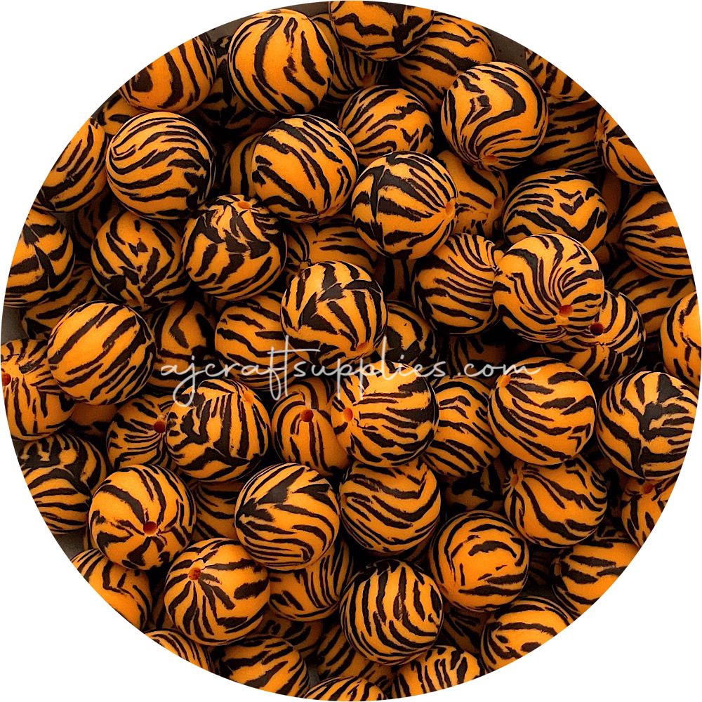 *CLEARANCE* Tiger - 19mm round - 10 beads