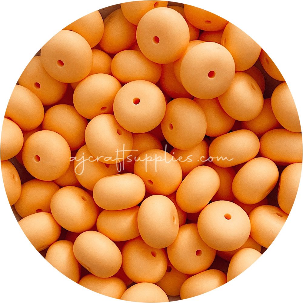 Marigold - 22mm Abacus Silicone Beads - 5 Beads