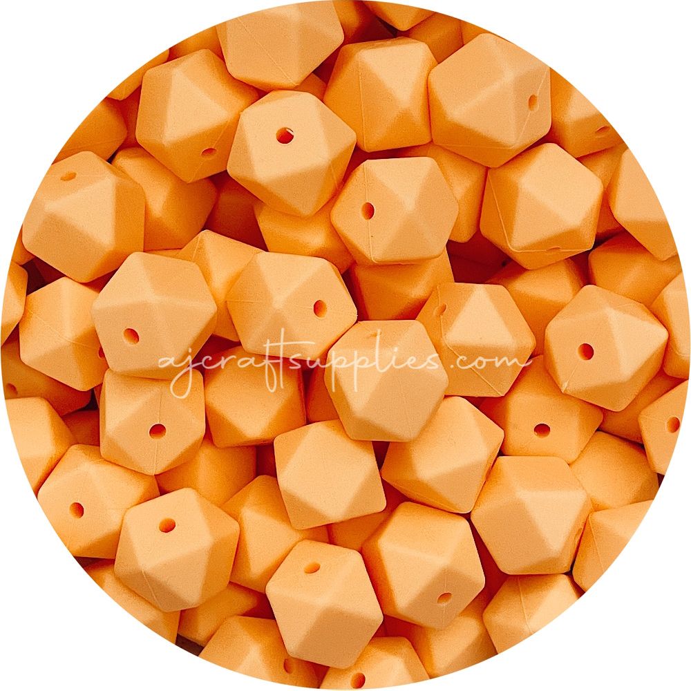 Marigold - 17mm Hexagon - 10 Beads
