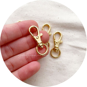 32mm Swivel Lobster Clasps - Light Gold (Superior Quality) - 5 Clasps