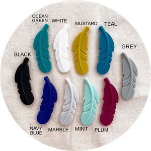 Hanging Feather Silicone Pendants - Each *CLEARANCE*