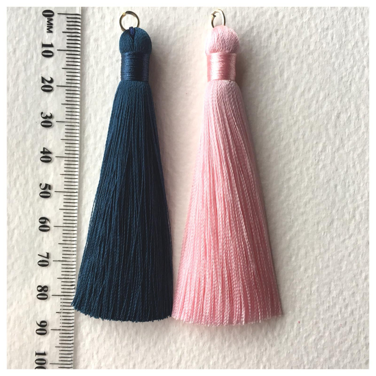 80mm Silk Tassels - Mustard Yellow - 2pack - 6203