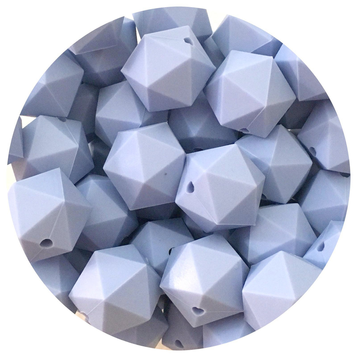 *CLEARANCE* Powder Blue - 17mm Icosahedron - 20 Beads