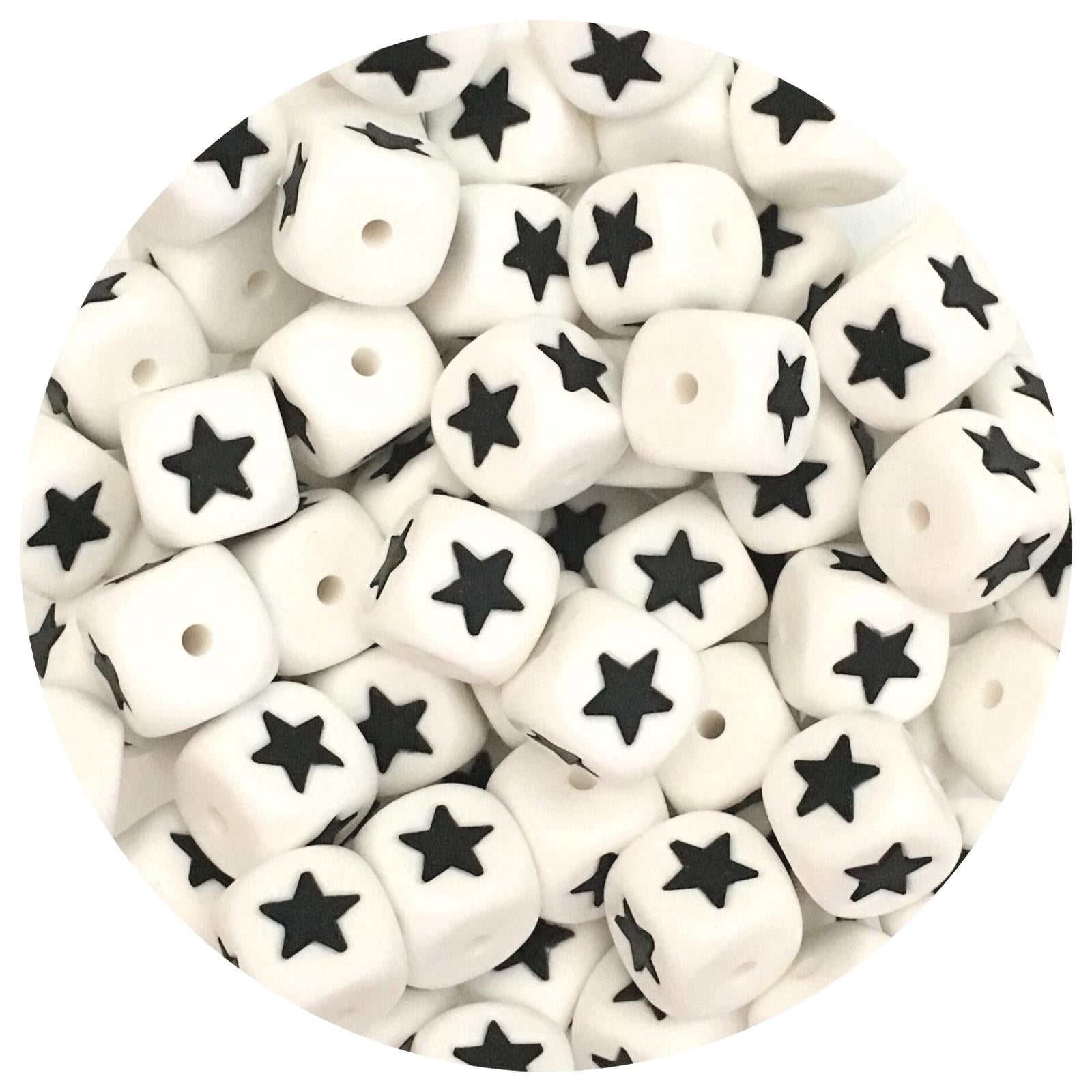 12mm Silicone Star Cube Beads - 5 Beads