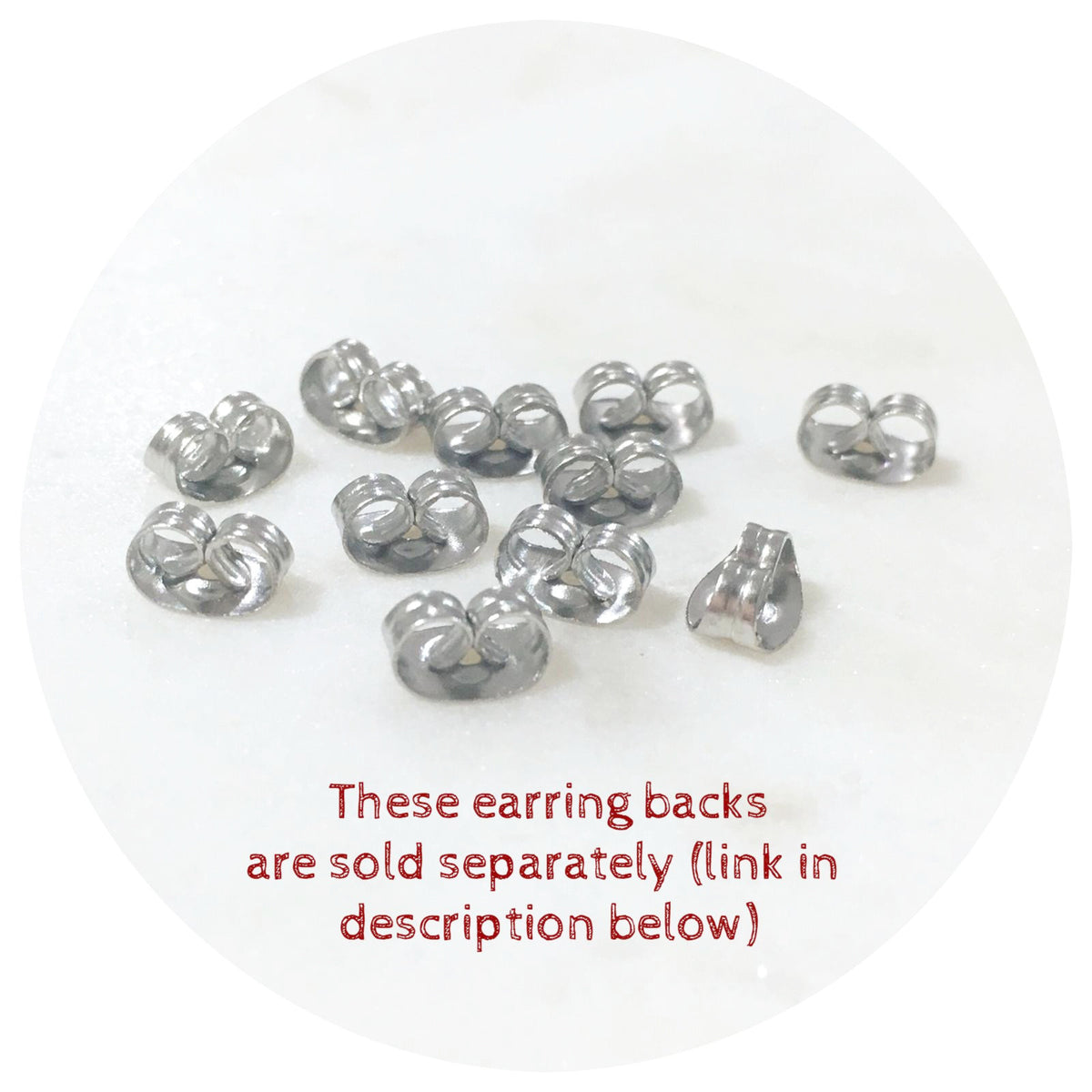 10mm Surgical Steel Earring Stud Posts - 50 pcs