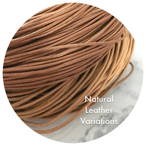 2mm Genuine Leather Cord - Natural Tan - 10 metres