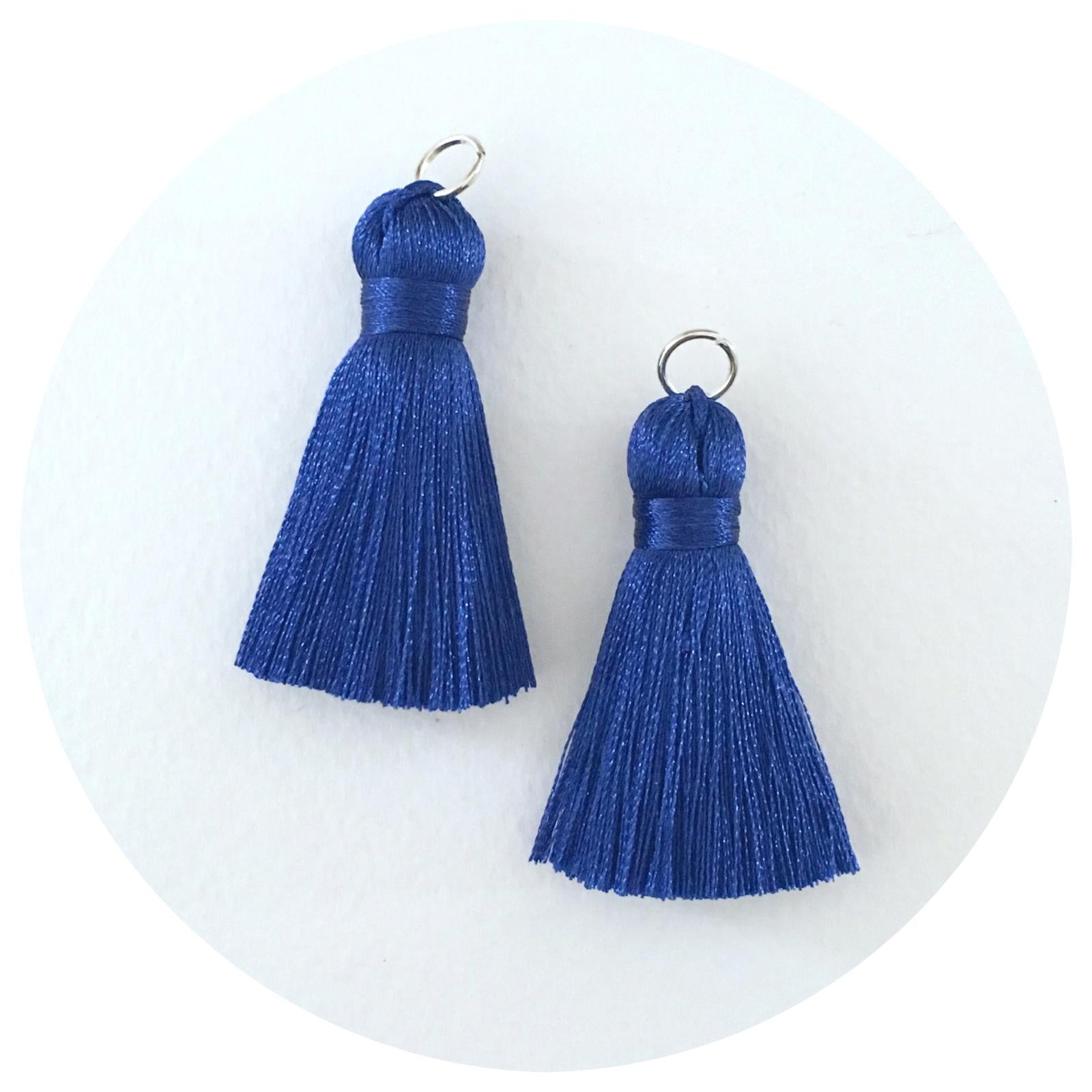 40mm Silk Tassels - Royal Blue - 2pack - 8607