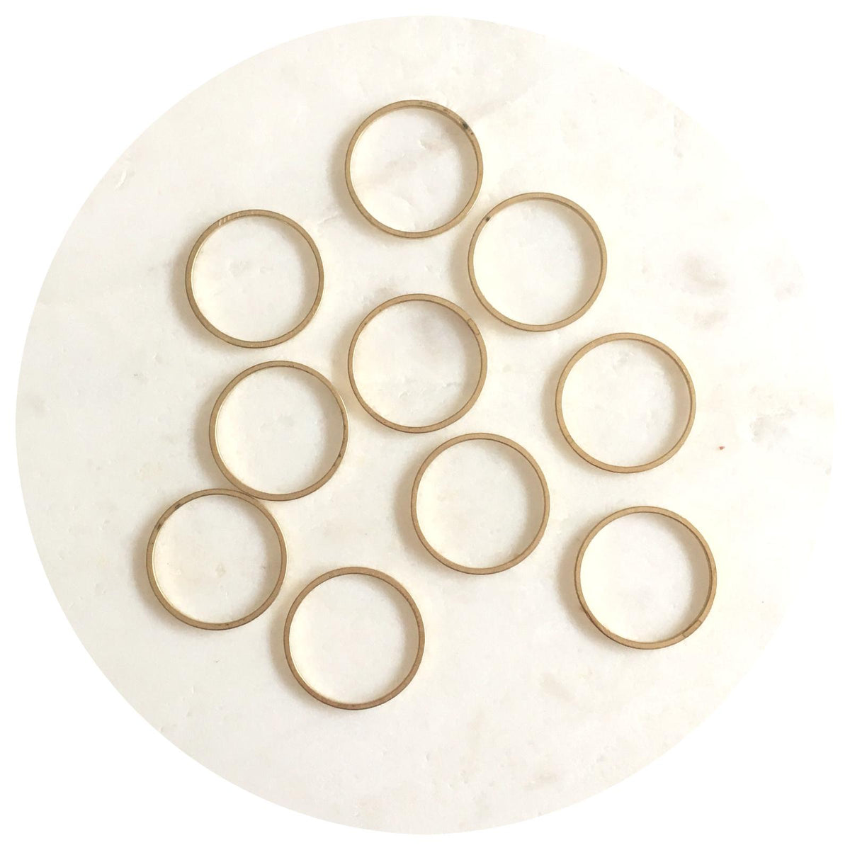 20mm Open Circle Connector - Raw Brass - 2 pcs - BS1094