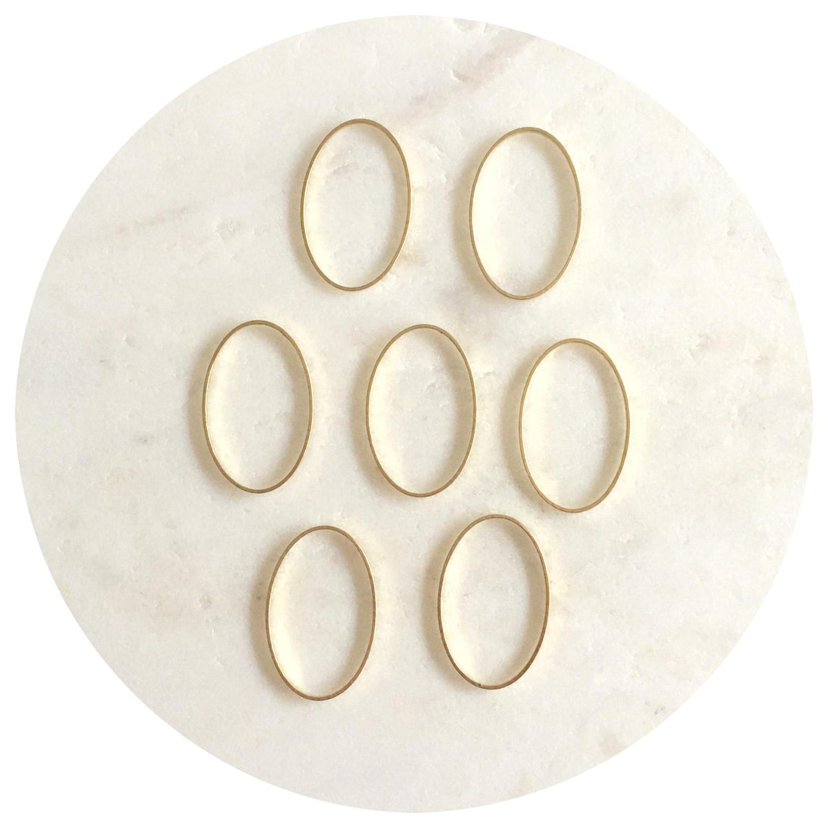 20mm Oval Connector - Raw Brass - 2 pcs - BS2199