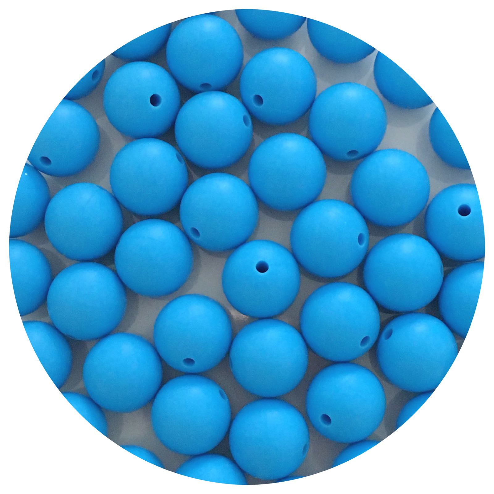 Sky Blue - 15mm round - 10 Beads