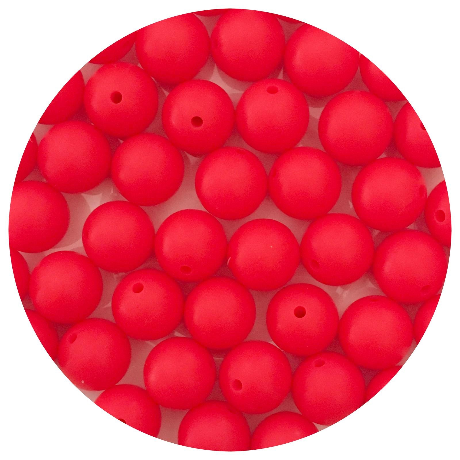 Watermelon Red - 15mm round - 10 Beads