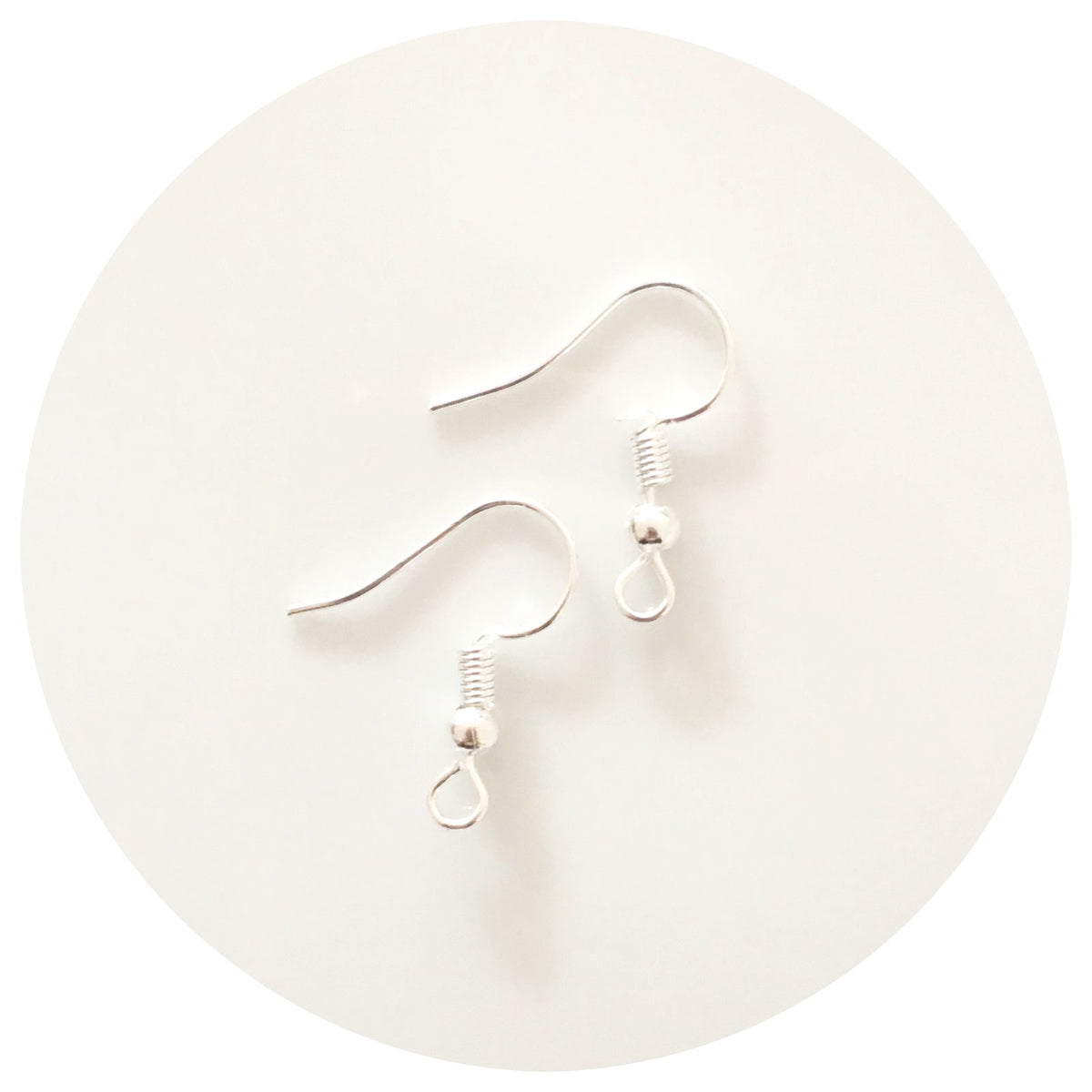 Earring Hooks - Silver - Lead & Nickel Free - 50 pcs