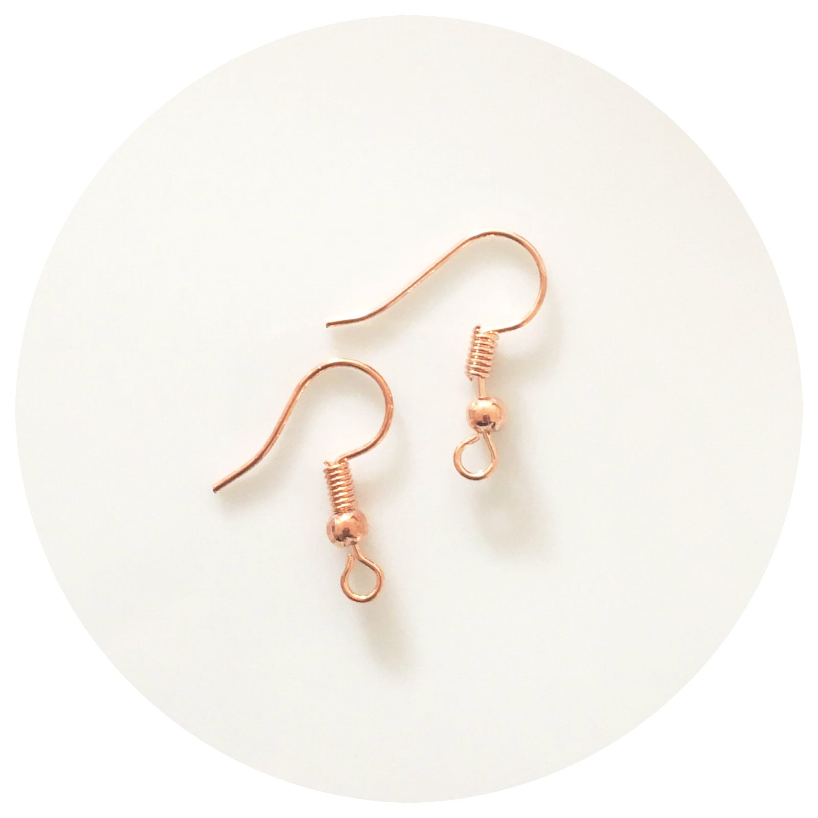 Earring Hooks - Rose Gold - Lead & Nickel Free - 50 pcs