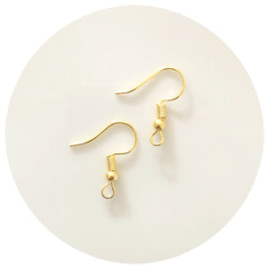 Earring Hooks - Gold - Lead & Nickel Free - 50 pcs