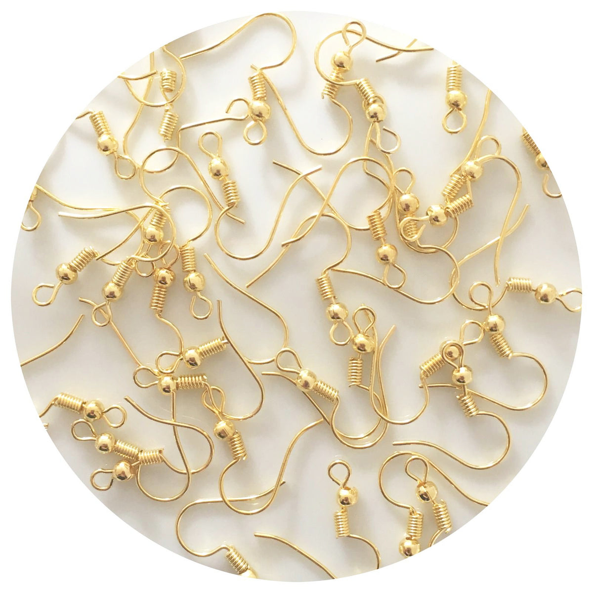 Earring Hooks - Gold - Lead & Nickel Free - 50 pcs