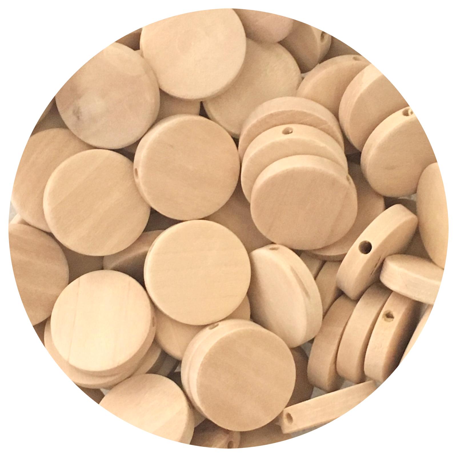 Wooden Disc Beads, Creative Supplies, Natural Wood, Wooden Beads