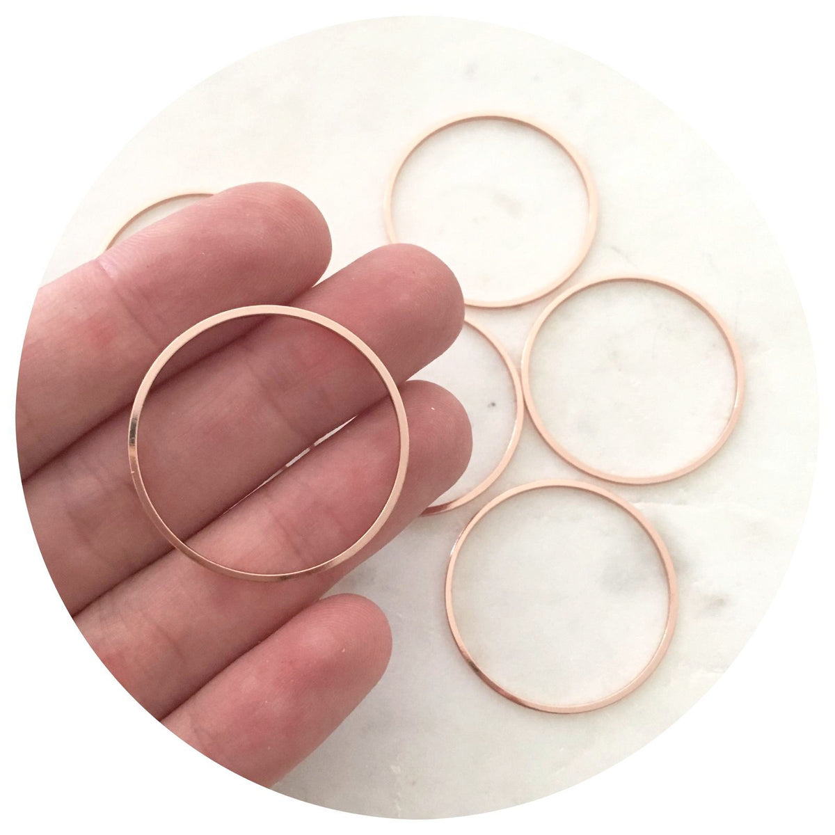 30mm Open Circle Connector - Rose Gold - 2 pcs - BS1089 Q268