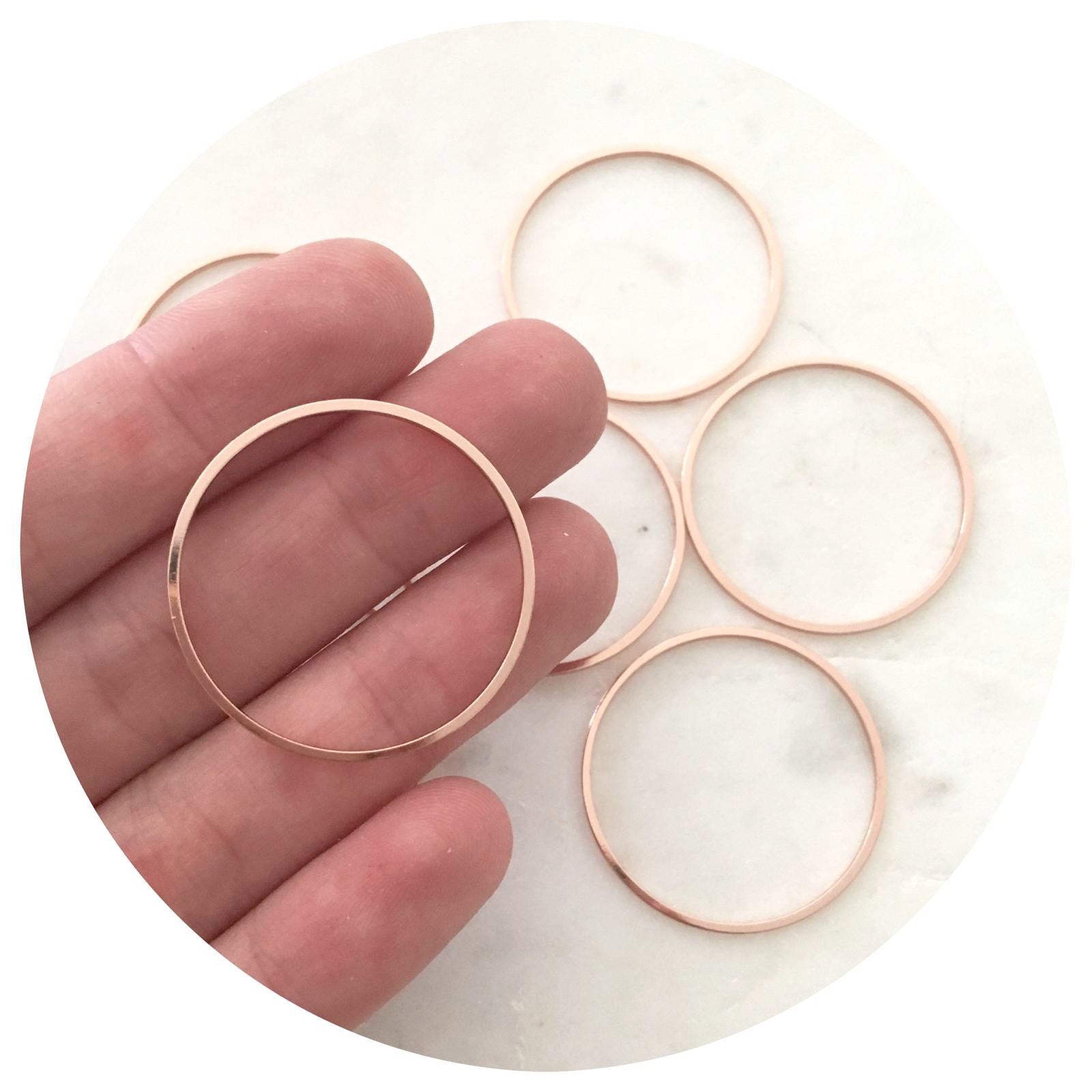 30mm Open Circle Connector - Rose Gold - 2 pcs - BS1089 Q268