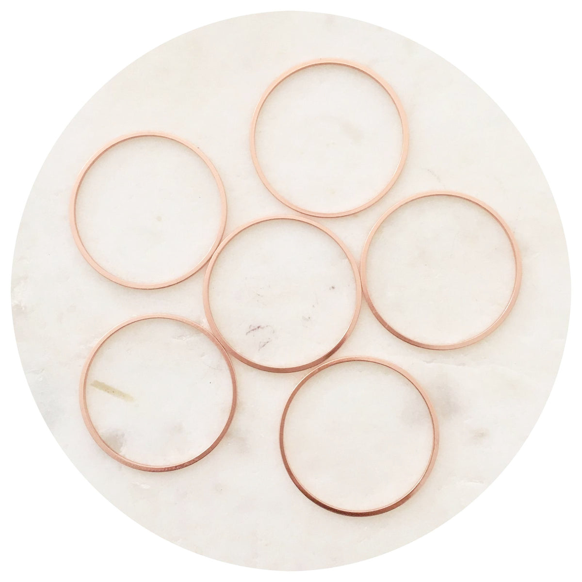 30mm Open Circle Connector - Rose Gold - 2 pcs - BS1089 Q268