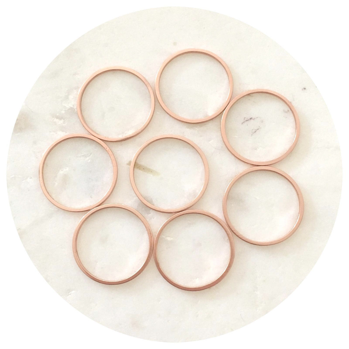 20mm Open Circle Connector - Rose Gold - 2 pcs - BS1094