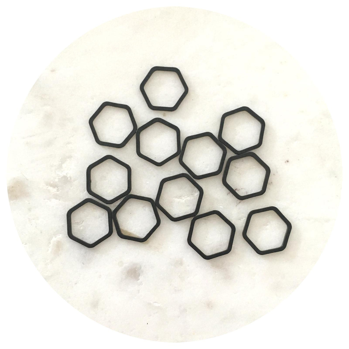 12mm Open Hexagon Connector - Black - 2 pcs - BS1221 S118