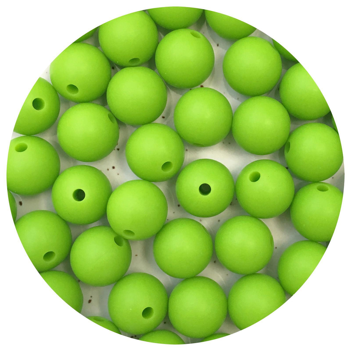 Key Lime Green - 15mm round - 10 Beads