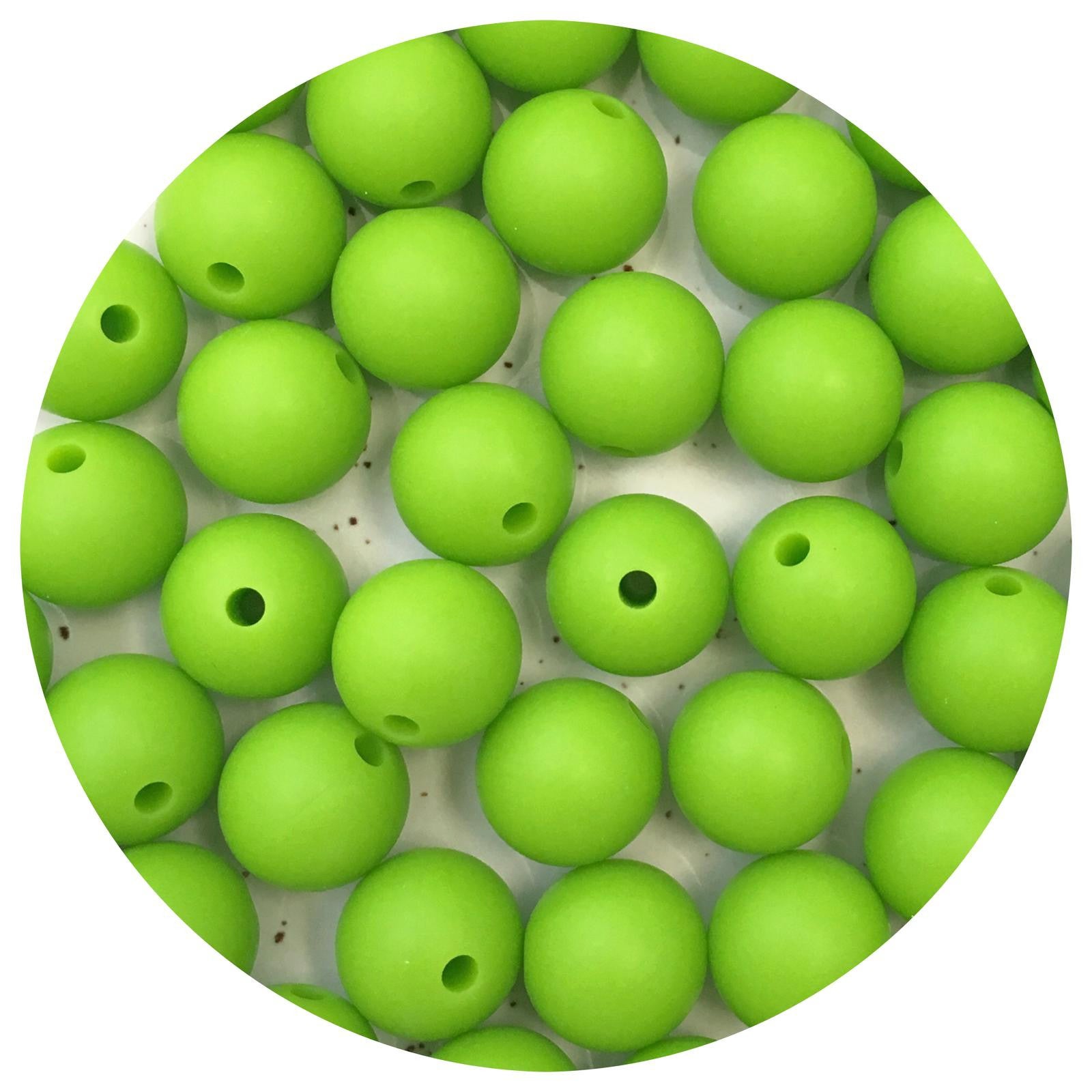 Key Lime Green - 15mm round - 10 Beads