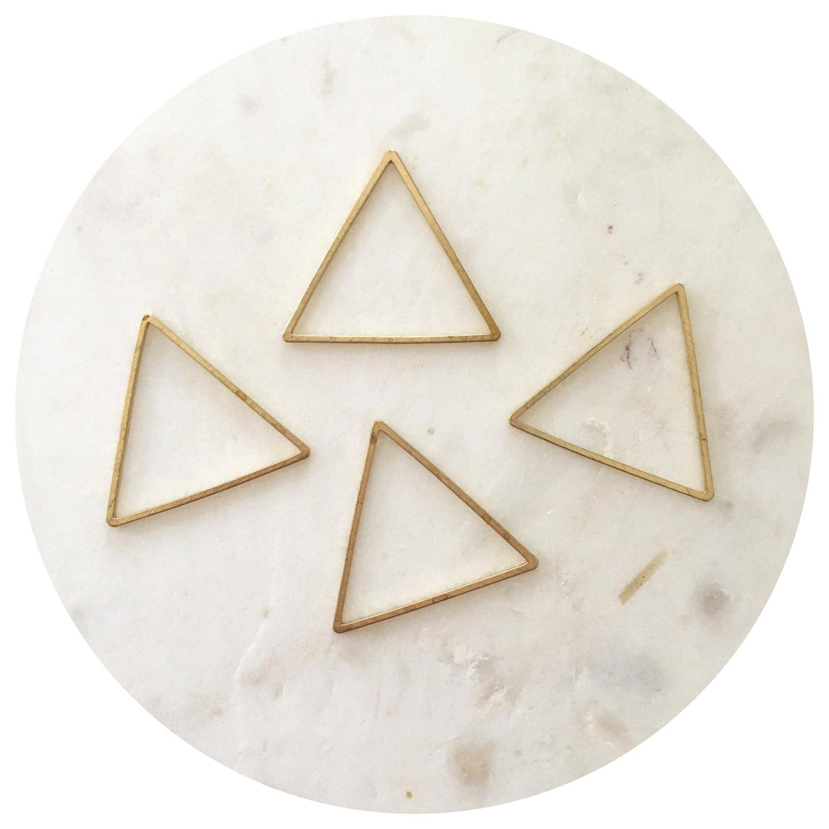 30mm Open Triangle Connector - Raw Brass - 2 pcs - BS1070