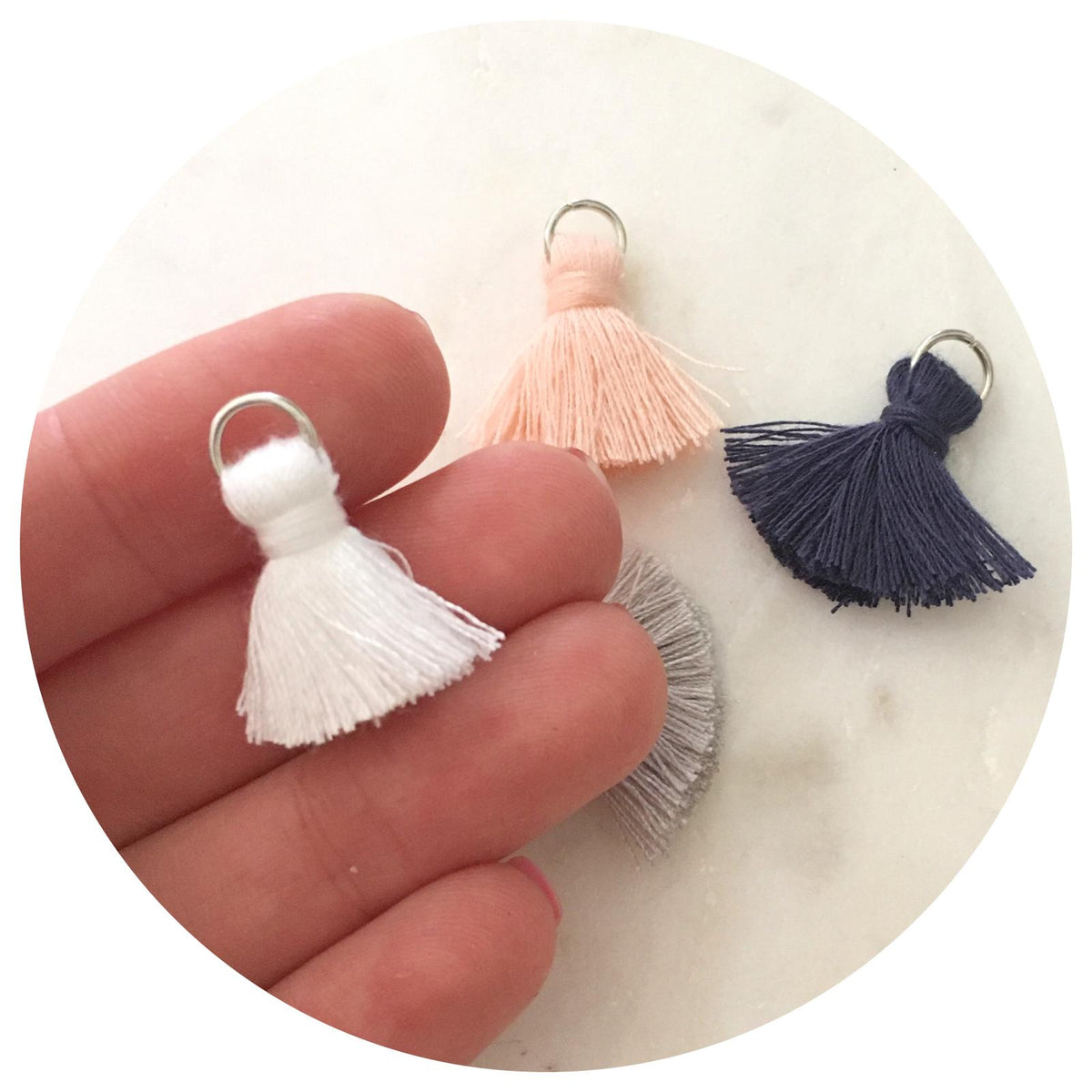 20mm Mini Cotton Tassels - Lavender - 2pack - L4619