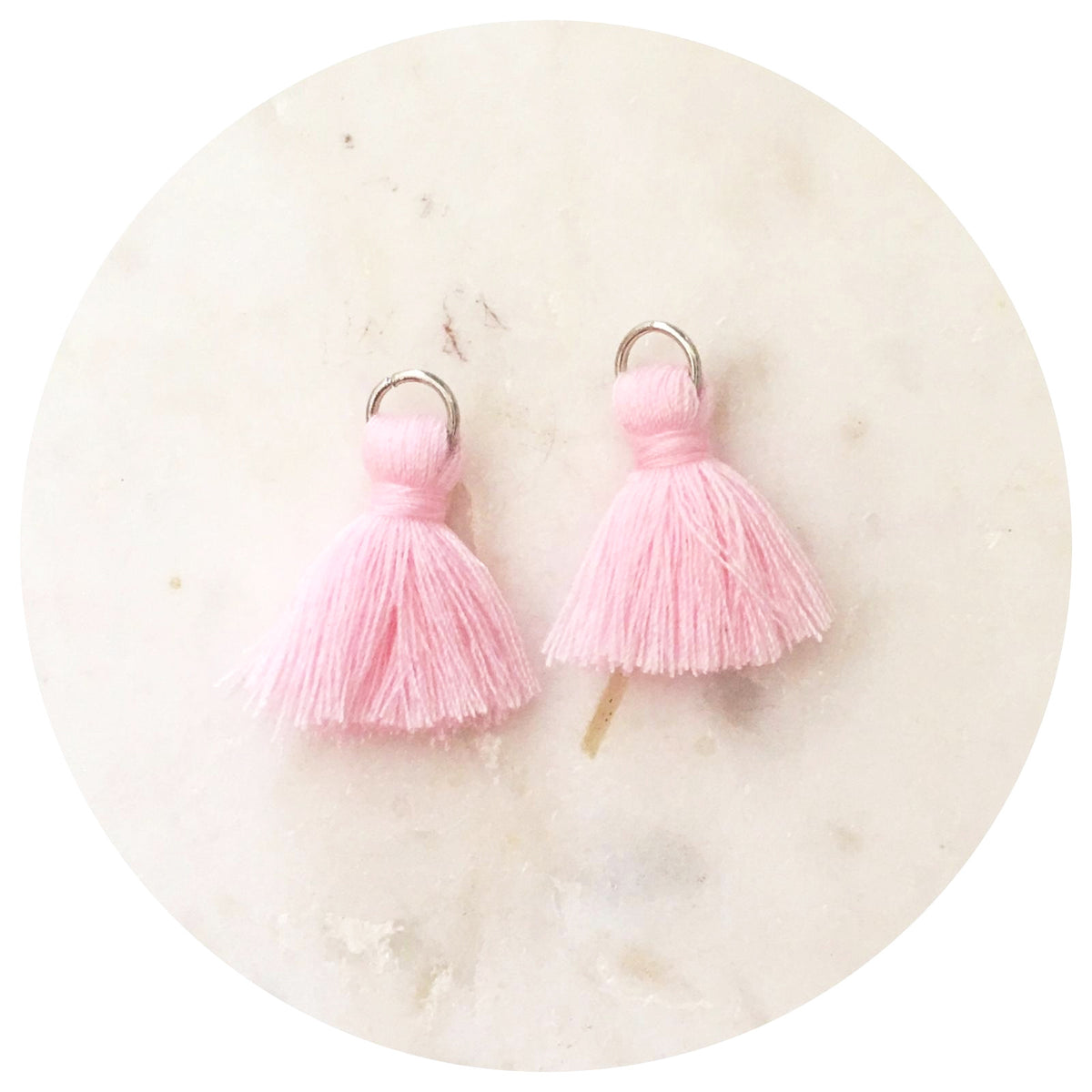 20mm Mini Cotton Tassels - Blush Pink - 2pack - L4601