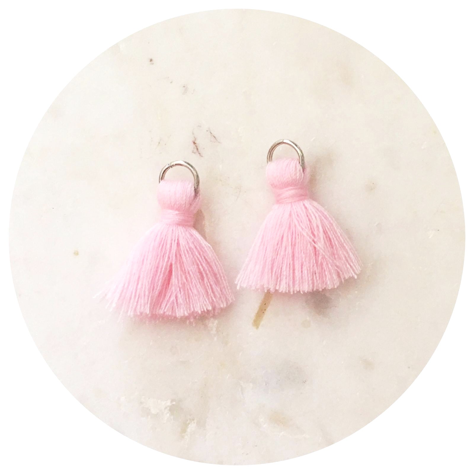 20mm Mini Cotton Tassels - Blush Pink - 2pack - L4601