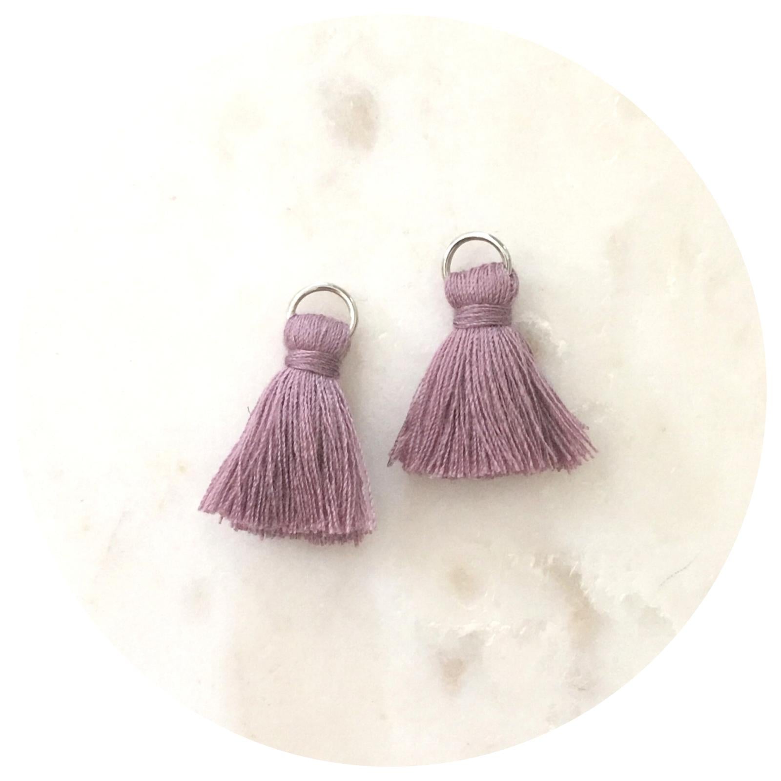 20mm Mini Cotton Tassels - Vintage Plum - 2pack - L6109