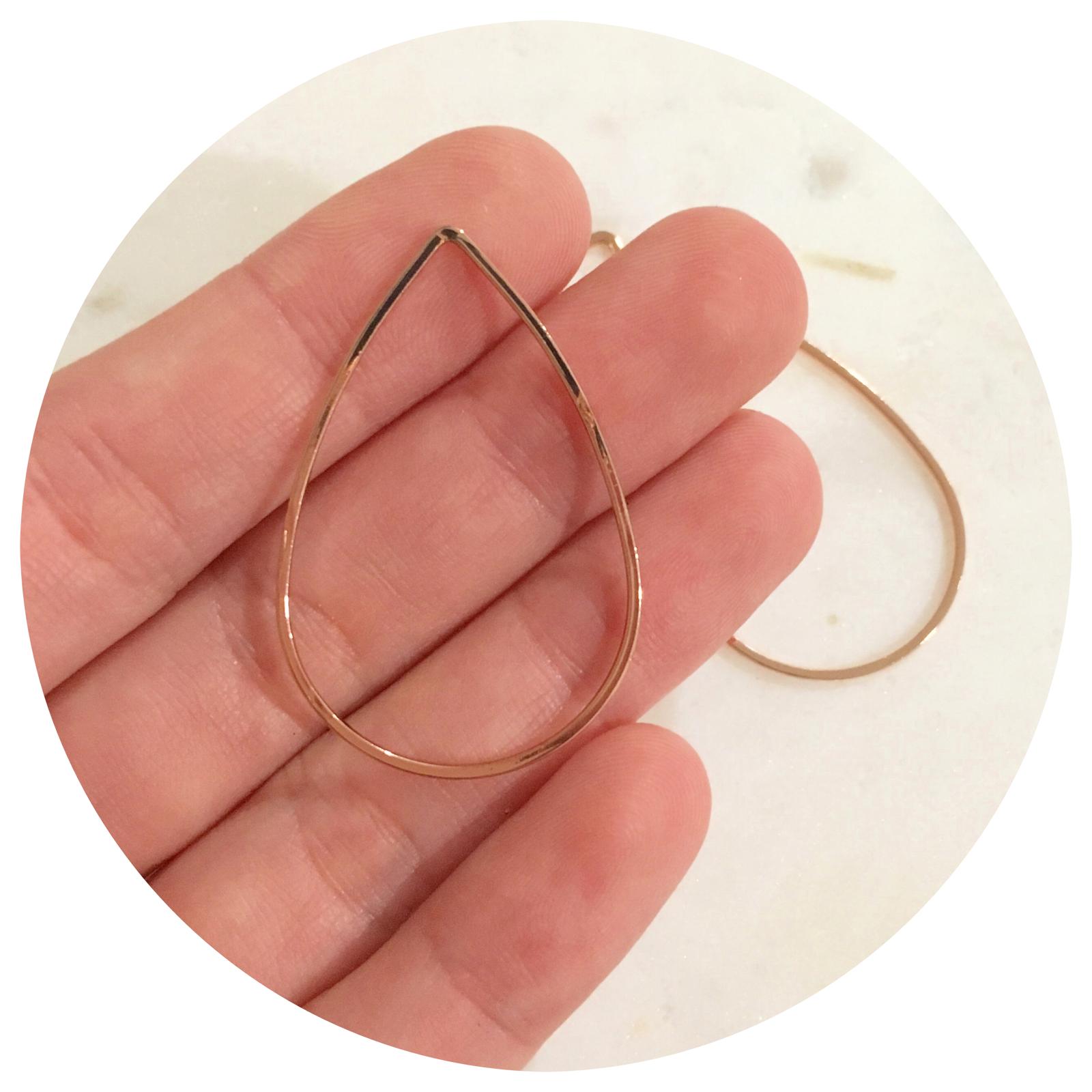 38mm Open Teardrop Connector - Rose Gold - 2 pcs - BS1127 Q116