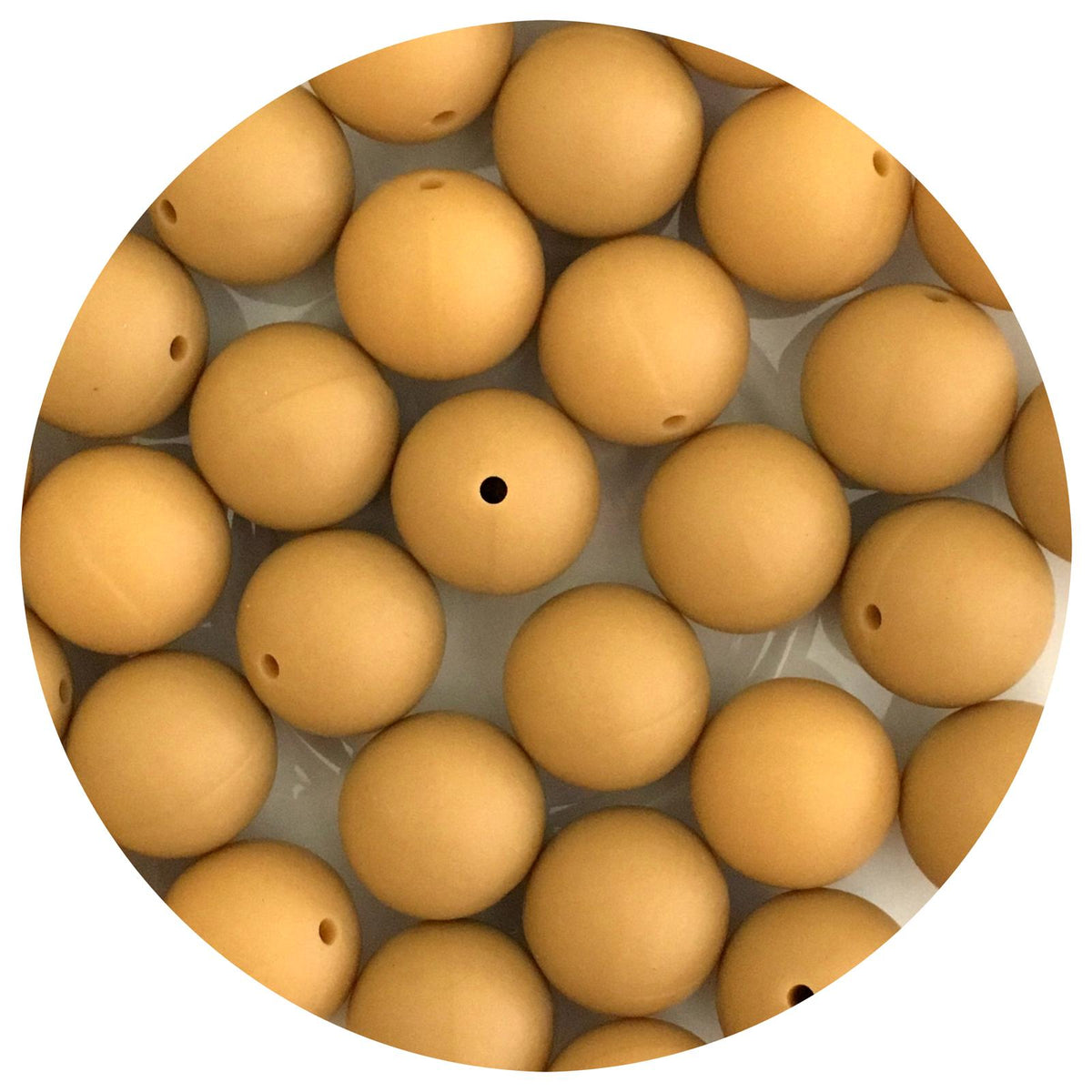 50pc Butterscotch - 19mm round Silicone Beads *CLEARANCE*