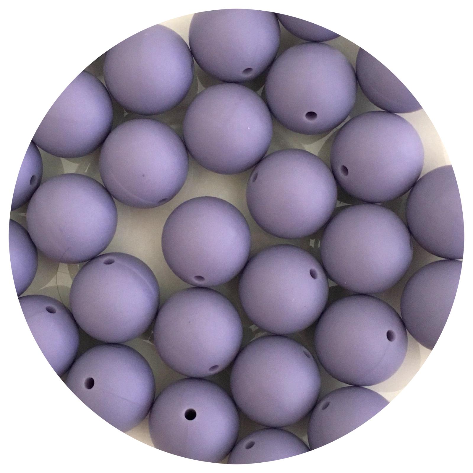 Taro Purple - 19mm round - 5 Beads