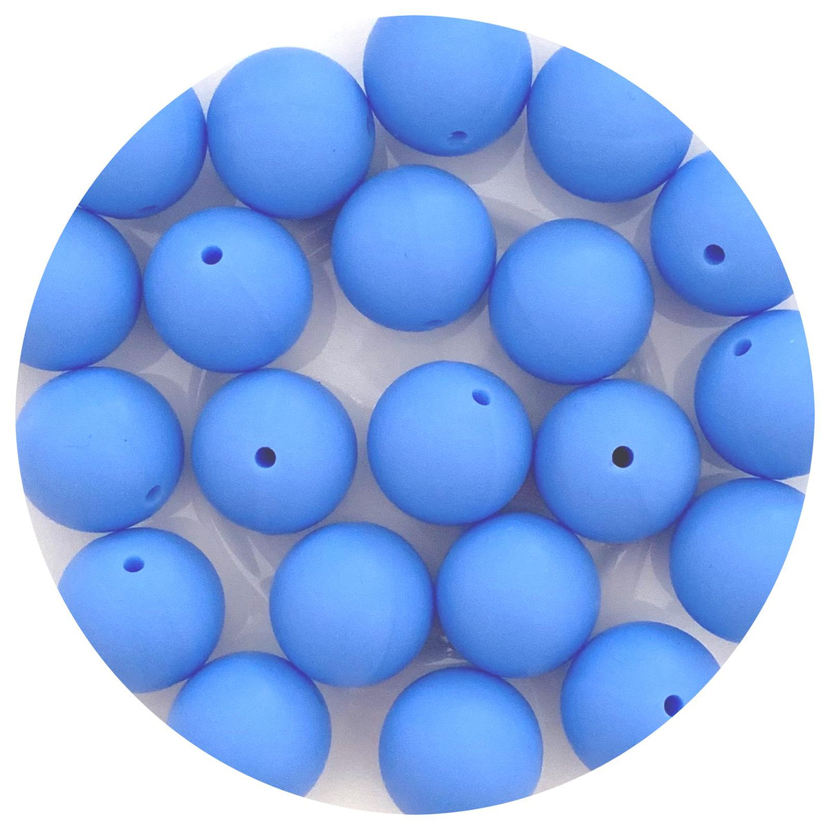 Cornflower Blue - 19mm round - 5 Beads