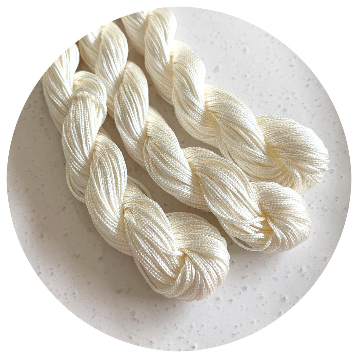 Cream / Ivory - 1mm Nylon Jewellery Cord - 20 metres