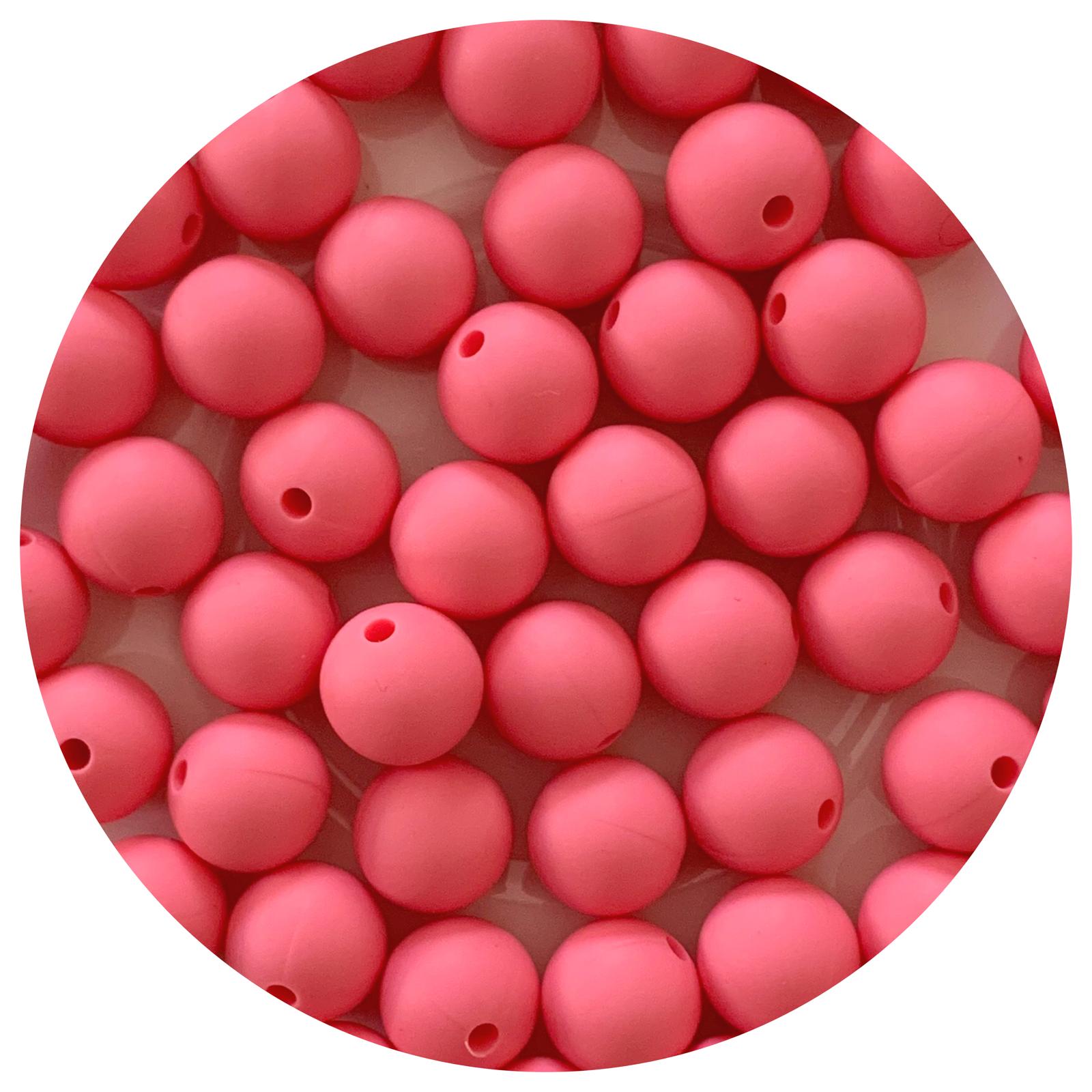 *CLEARANCE* Sakura Pink - 12mm Round Silicone Beads - 20 beads
