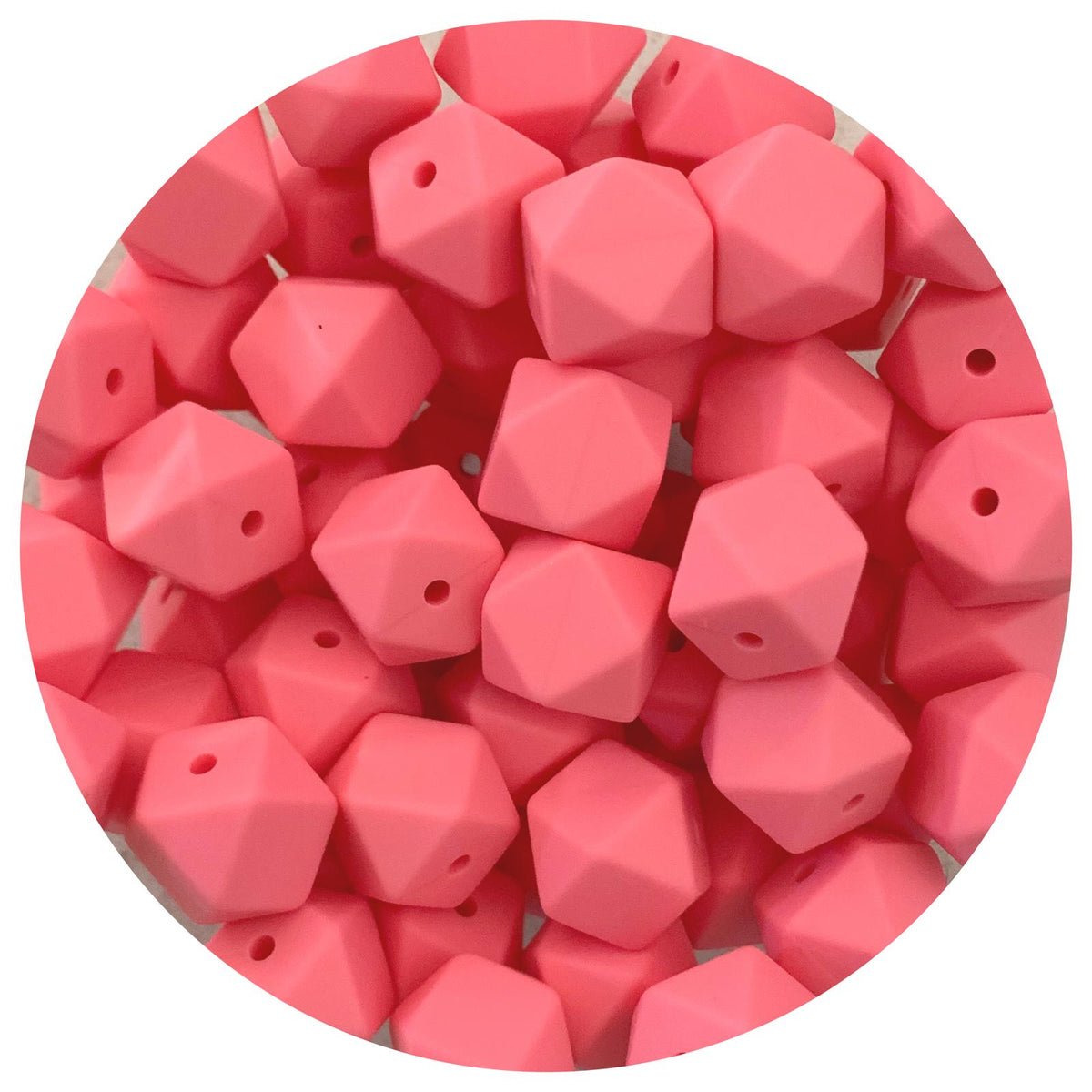 *CLEARANCE* Sakura Pink - 14mm Mini Hexagon - 20 beads