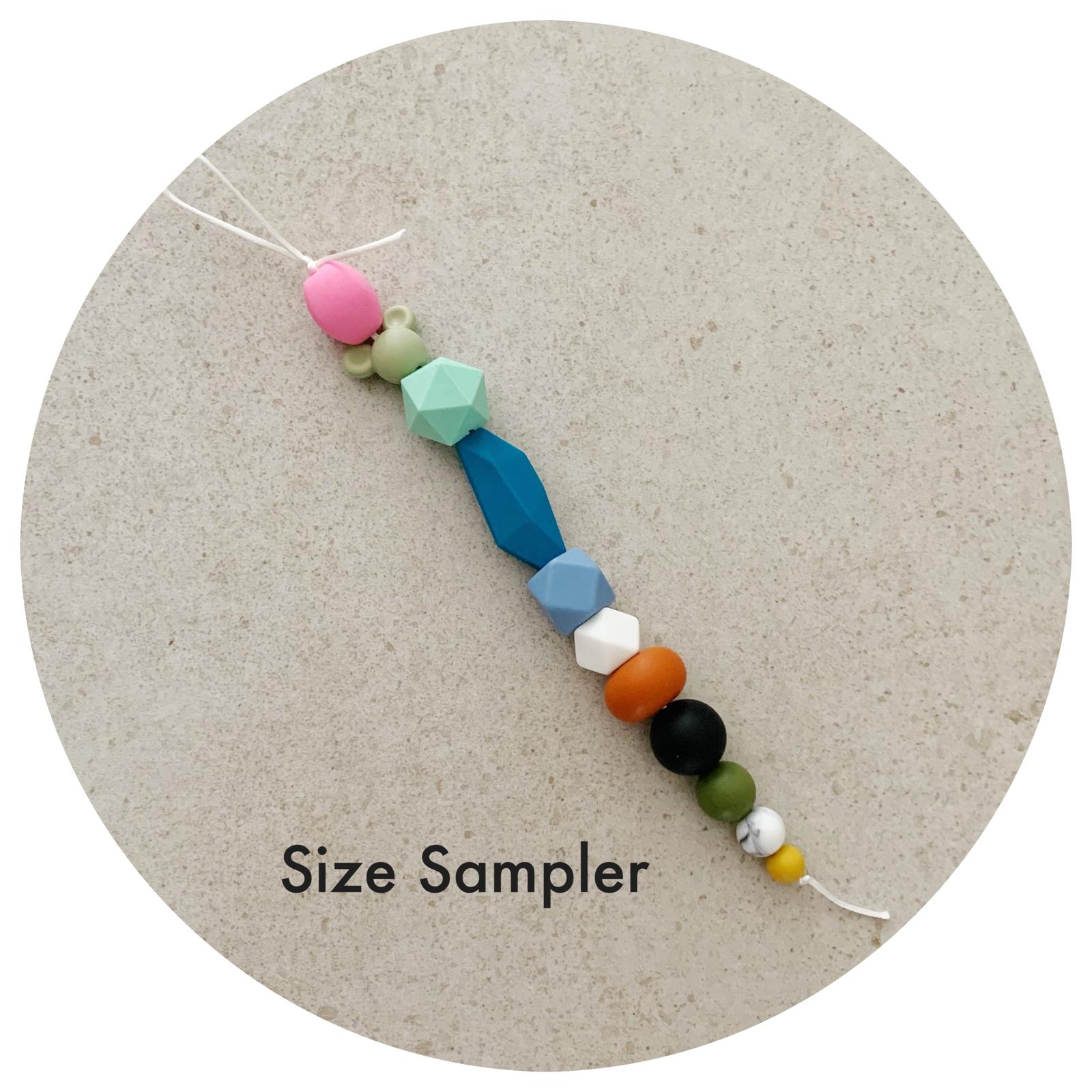 Silicone Beads SIZE Chain Sampler
