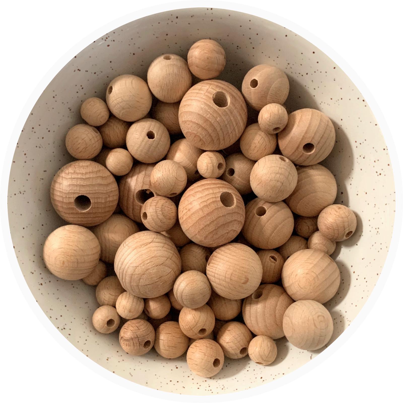 Beech Wood Beads - Mega Mix Value Pack #3 - ROUND it up