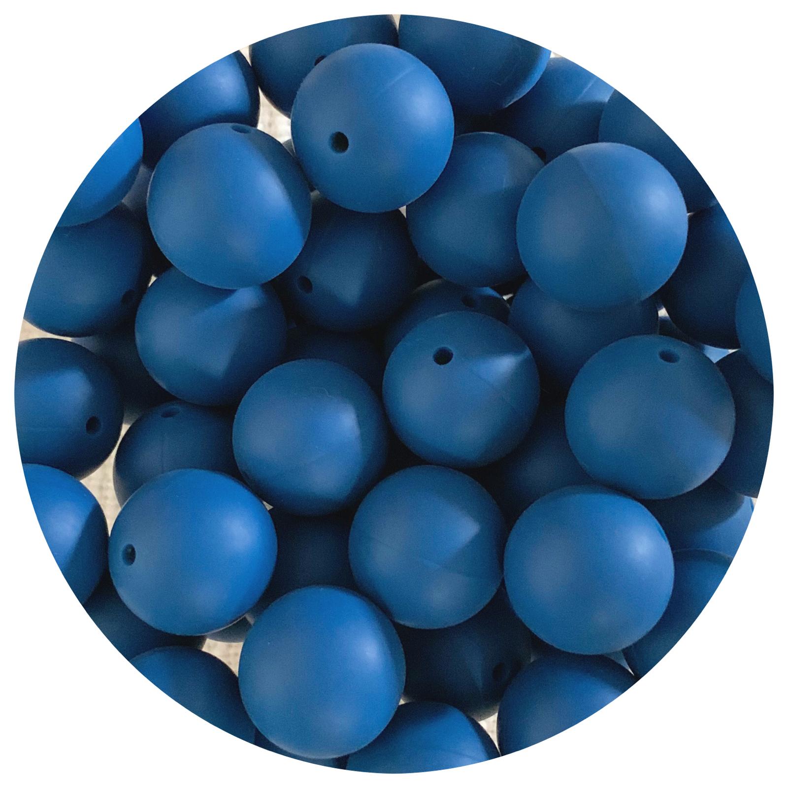 Indigo Blue - 19mm round - 5 Beads